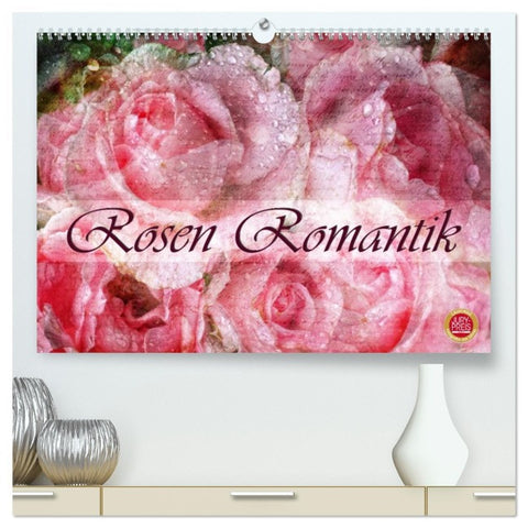 Rosen Romantik (hochwertiger Premium Wandkalender 2026 DIN A2 quer), Kunstdruck in Hochglanz