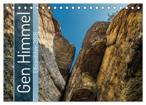 Gen Himmel - Elbsandstein (Tischkalender 2026 DIN A5 quer), CALVENDO Monatskalender