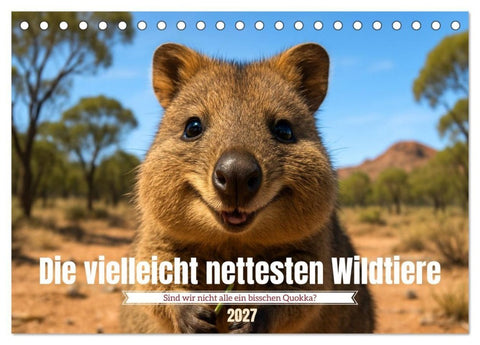 Die vielleicht nettesten Wildtiere (Tischkalender 2027 DIN A5 quer), CALVENDO Monatskalender