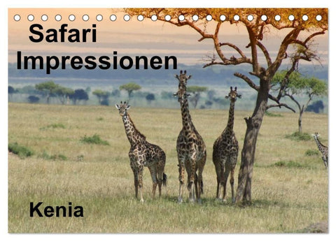 Safari Impressionen / Kenia (Tischkalender 2027 DIN A5 quer), CALVENDO Monatskalender