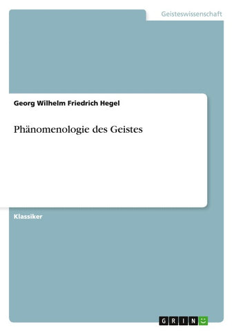 Phänomenologie des Geistes