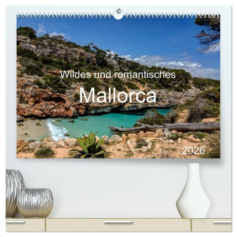 Wildes und romantisches Mallorca (hochwertiger Premium Wandkalender 2026 DIN A2 quer), Kunstdruck in Hochglanz