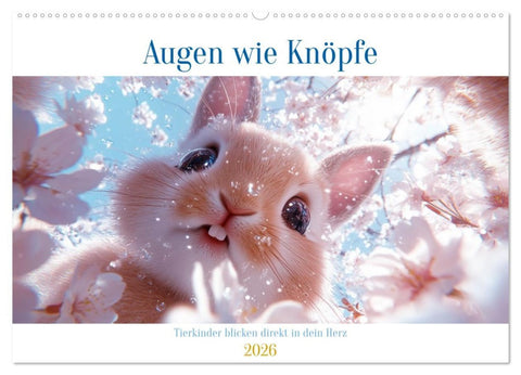 Augen wie Knöpfe (Wandkalender 2026 DIN A2 quer), CALVENDO Monatskalender