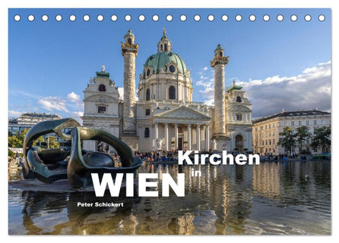Kirchen in Wien (Tischkalender 2027 DIN A5 quer), CALVENDO Monatskalender