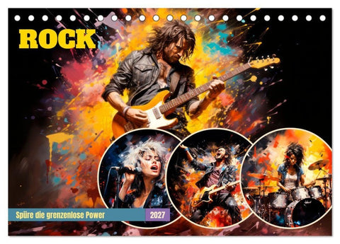 ROCK Spüre die grenzenlose Power (Tischkalender 2027 DIN A5 quer), CALVENDO Monatskalender