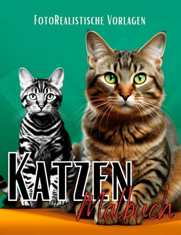 Malbuch Katze „Fotorealistisch“.