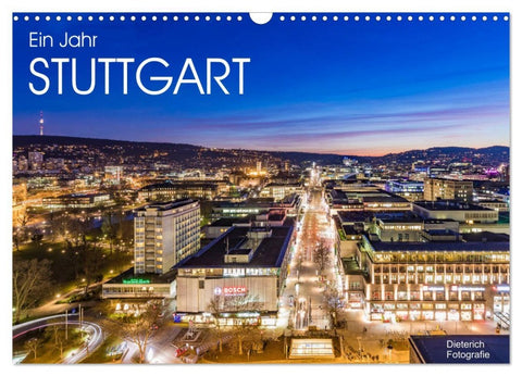 Ein Jahr STUTTGART (Wandkalender 2026 DIN A3 quer), CALVENDO Monatskalender