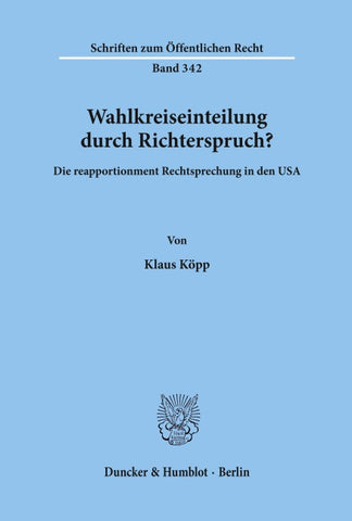 Wahlkreiseinteilung durch Richterspruch?