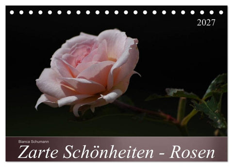 Zarte Schönheiten - Rosen (Tischkalender 2027 DIN A5 quer), CALVENDO Monatskalender
