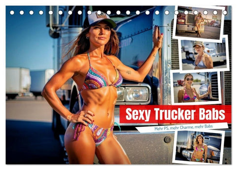 Sexy Trucker Babs (Tischkalender 2027 DIN A5 quer), CALVENDO Monatskalender
