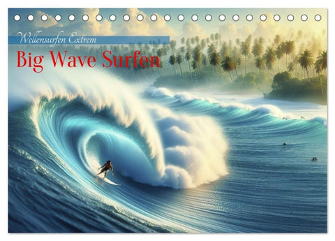 Big Wave Surfen (Tischkalender 2027 DIN A5 quer), CALVENDO Monatskalender