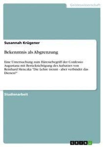 Bekenntnis als Abgrenzung