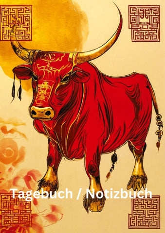 Tagebuch / Notizbuch   Chinesische Tierkreis  Büffel
