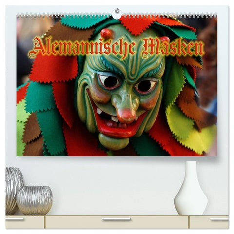 Alemannische Masken (hochwertiger Premium Wandkalender 2027 DIN A2 quer), Kunstdruck in Hochglanz