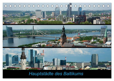 Hauptstädte des Baltikums (Tischkalender 2027 DIN A5 quer), CALVENDO Monatskalender