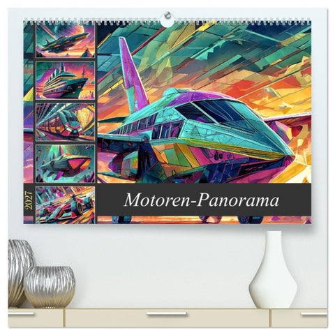 Motoren-Panorama (hochwertiger Premium Wandkalender 2027 DIN A2 quer), Kunstdruck in Hochglanz