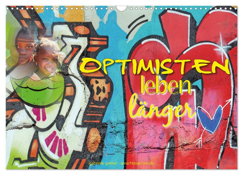 Optimisten leben länger (Wandkalender 2027 DIN A3 quer), CALVENDO Monatskalender