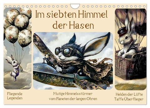 Im siebten Himmel der Hasen (Wandkalender 2027 DIN A4 quer), CALVENDO Monatskalender