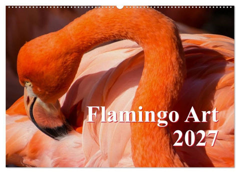Flamingo Art 2027 (Wandkalender 2027 DIN A2 quer), CALVENDO Monatskalender