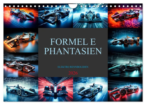 Formel E Phantasien (Wandkalender 2026 DIN A4 quer), CALVENDO Monatskalender