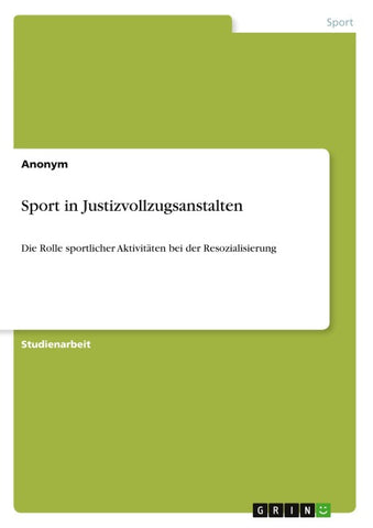 Sport in Justizvollzugsanstalten