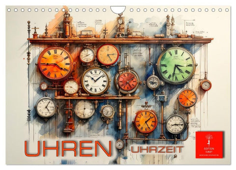 Uhren Uhrzeit (Wandkalender 2027 DIN A4 quer), CALVENDO Monatskalender
