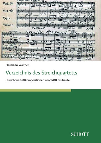 Verzeichnis des Streichquartetts
