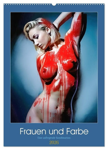 Frauen und Farbe (Wandkalender 2026 DIN A2 hoch), CALVENDO Monatskalender
