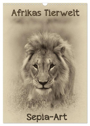 Afrikas Tierwelt - Sepia-Art (Wandkalender 2027 DIN A3 hoch), CALVENDO Monatskalender