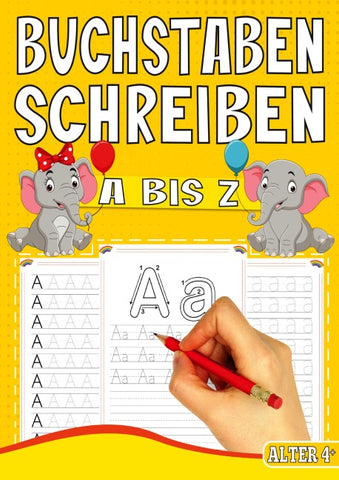 Buchstaben Schreiben A bis Z – Das Tier Lernheft für Kinder ab 4 Jahren