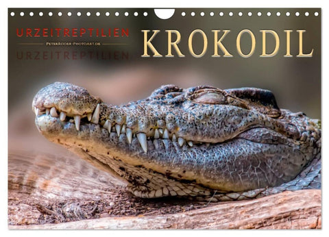 Urzeitreptilien - Krokodil (Wandkalender 2027 DIN A4 quer), CALVENDO Monatskalender