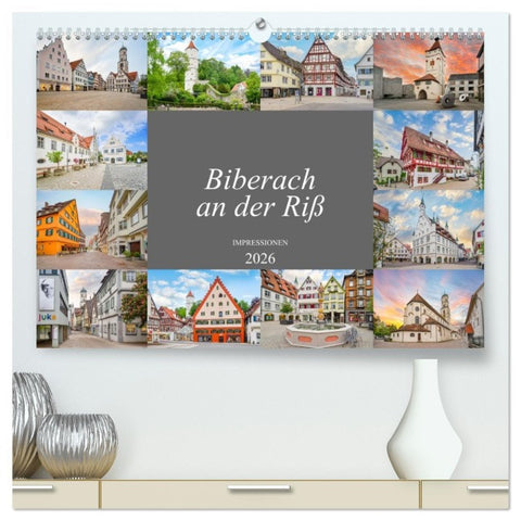Biberach an der Riß Impressionen (hochwertiger Premium Wandkalender 2026 DIN A2 quer), Kunstdruck in Hochglanz