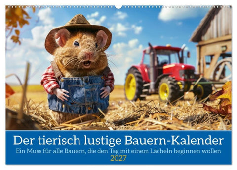 Der tierisch lustige Bauern-Kalender (Wandkalender 2027 DIN A2 quer), CALVENDO Monatskalender