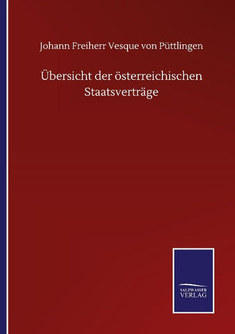 Übersicht der österreichischen Staatsverträge