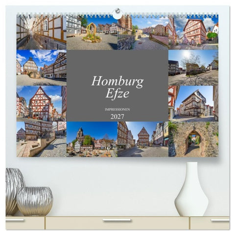 Homburg Efze Impressionen (hochwertiger Premium Wandkalender 2027 DIN A2 quer), Kunstdruck in Hochglanz