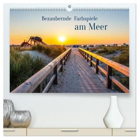 Bezaubernde Farbspiele am Meer (hochwertiger Premium Wandkalender 2027 DIN A2 quer), Kunstdruck in Hochglanz