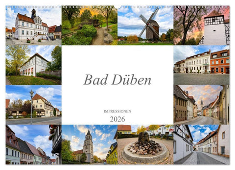 Bad Düben Impressionen (Wandkalender 2026 DIN A2 quer), CALVENDO Monatskalender
