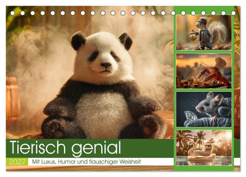 Tierisch genial (Tischkalender 2027 DIN A5 quer), CALVENDO Monatskalender