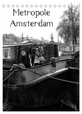 Metropole Amsterdam (Tischkalender 2027 DIN A5 hoch), CALVENDO Monatskalender
