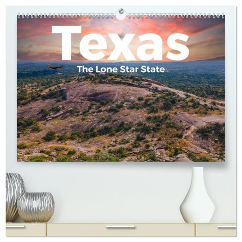 Texas - The Lone Star State (hochwertiger Premium Wandkalender 2026 DIN A2 quer), Kunstdruck in Hochglanz