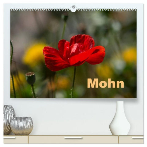Mohn (hochwertiger Premium Wandkalender 2026 DIN A2 quer), Kunstdruck in Hochglanz