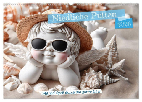 Niedliche Putten (Wandkalender 2026 DIN A2 quer), CALVENDO Monatskalender