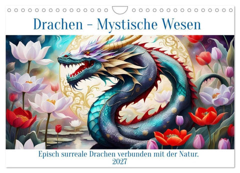 Drachen - Mystische Wesen (Wandkalender 2027 DIN A4 quer), CALVENDO Monatskalender