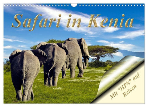 Safari in Kenia (Wandkalender 2027 DIN A3 quer), CALVENDO Monatskalender