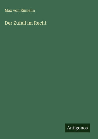 Der Zufall im Recht