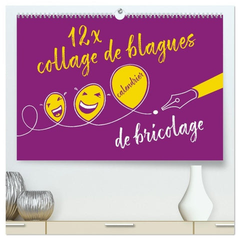 12 x collage de blagues - calendrier de bricolage (Calendrier mural haut de gamme 2027 DIN A2 vertical), CALVENDO calendrier mensuel