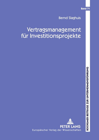 Vertragsmanagement für Investitionsprojekte