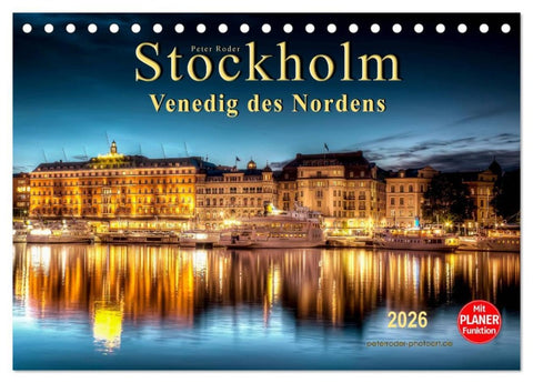 Stockholm - Venedig des Nordens (Tischkalender 2026 DIN A5 quer), CALVENDO Monatskalender