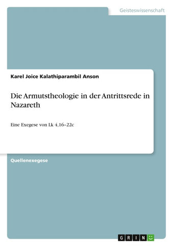 Die Armutstheologie in der Antrittsrede in Nazareth