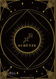 Edles Notizbuch Sternzeichen Schütze | Designed by Alfred Herler